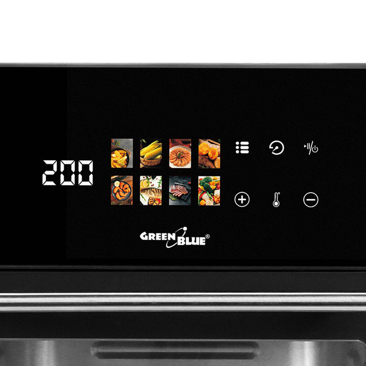 Безмаслена фритюрница AIR FRYER GreenBlue, мощност 1800 W, капацитет 10 л, 8 програми, аксесоари, таймер, GB950 + термометър/сонда за храни, GreenBlue GB178