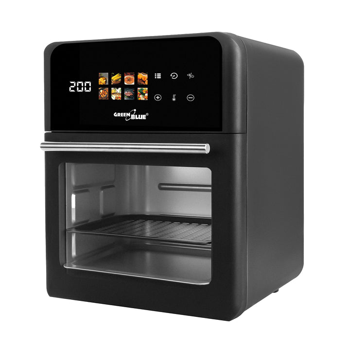 Безмаслена фритюрница AIR FRYER GreenBlue, мощност 1800 W, капацитет 10 л, 8 програми, аксесоари, таймер, GB950 + термометър/сонда за храни, GreenBlue GB178