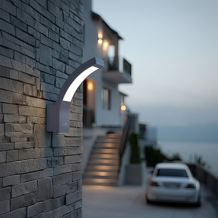 LED фасадна лампа Maclean, 800 lm, 10 W, цвят на светлината – естествено бял (4000 K), цвят – сив, MCE343 GR, 2 броя