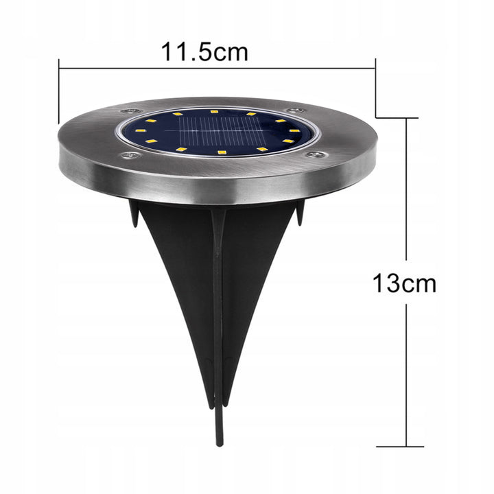 Слънчева LED лампа за градина с датчик за движение Maclean IP44, 12 SMD LED, 4000K, Ni-MH 600 mAh, 0,7 W, MCE318, 4 броя