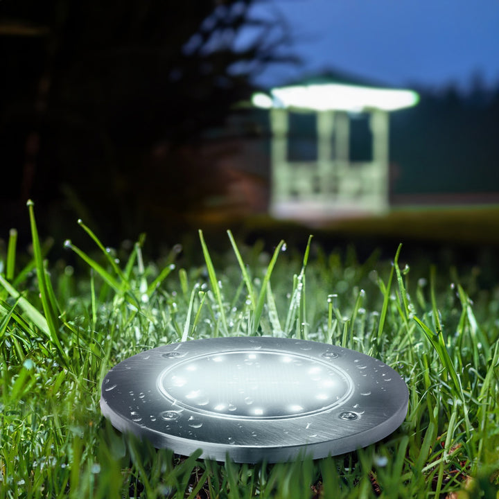 Слънчева LED лампа за градина с датчик за движение Maclean IP44, 12 SMD LED, 4000K, Ni-MH 600 mAh, 0,7 W, MCE318, 4 броя