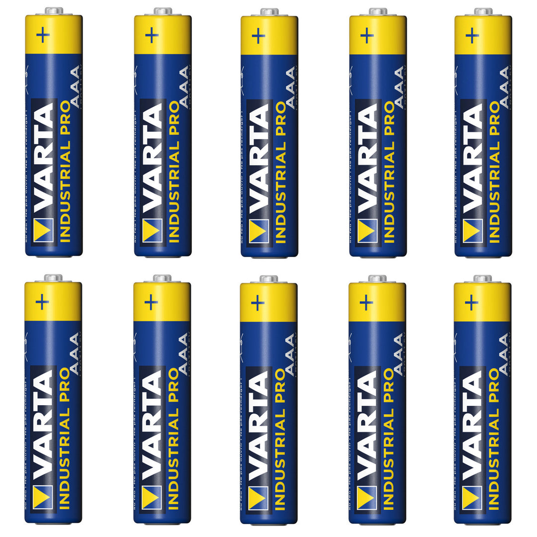 10 бр. алкални батерии R-03 LR03 AAA Varta Industrial 4003