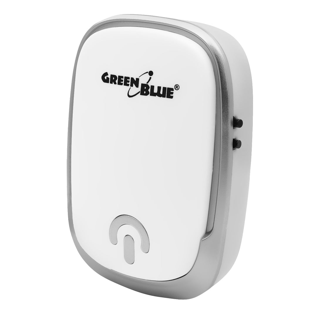 Безжичен звънец GreenBlue, 38 мелодии, 90 dB, бял, обхват до 200 м, GB404 W