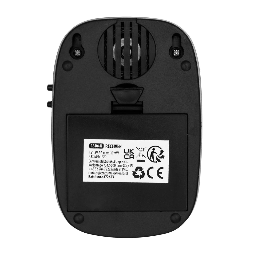 Безжичен звънец GreenBlue, 38 мелодии, 90 dB, черен, обхват до 200 м, GB404 B