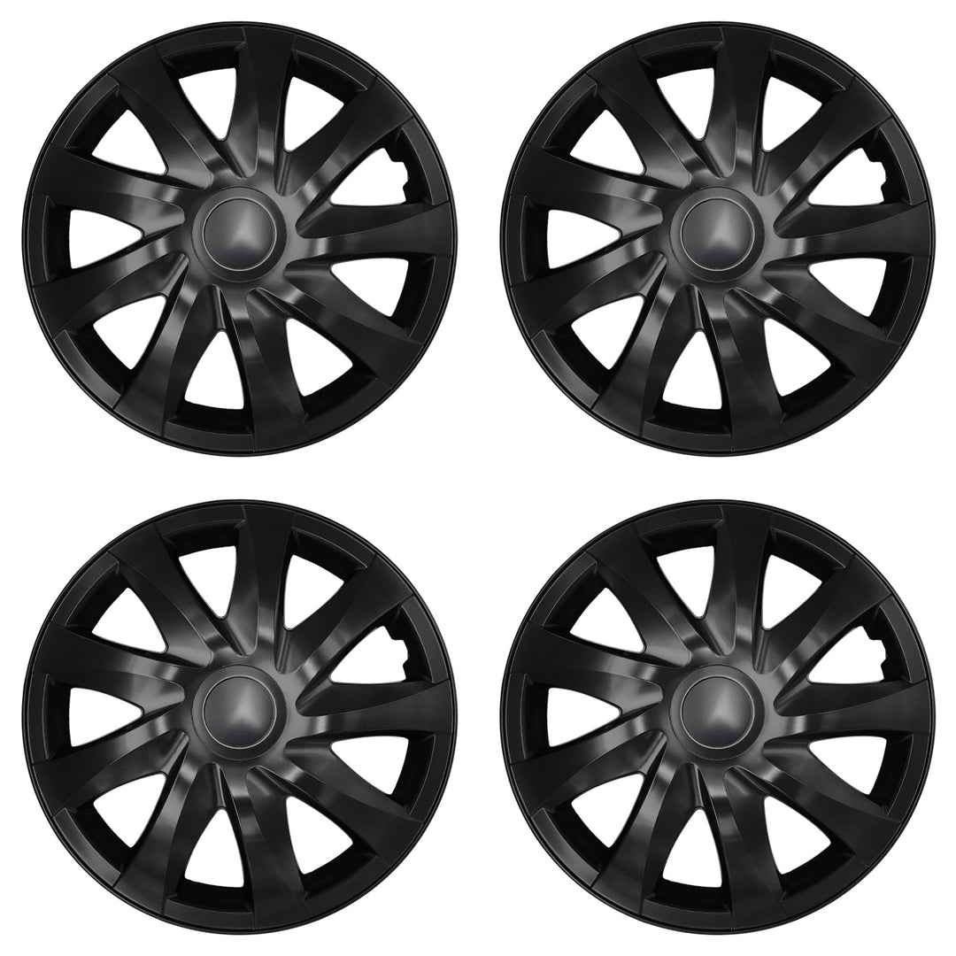 Универсални капачки за джанти 14'' NRM DRACO, матово черни, 4 броя