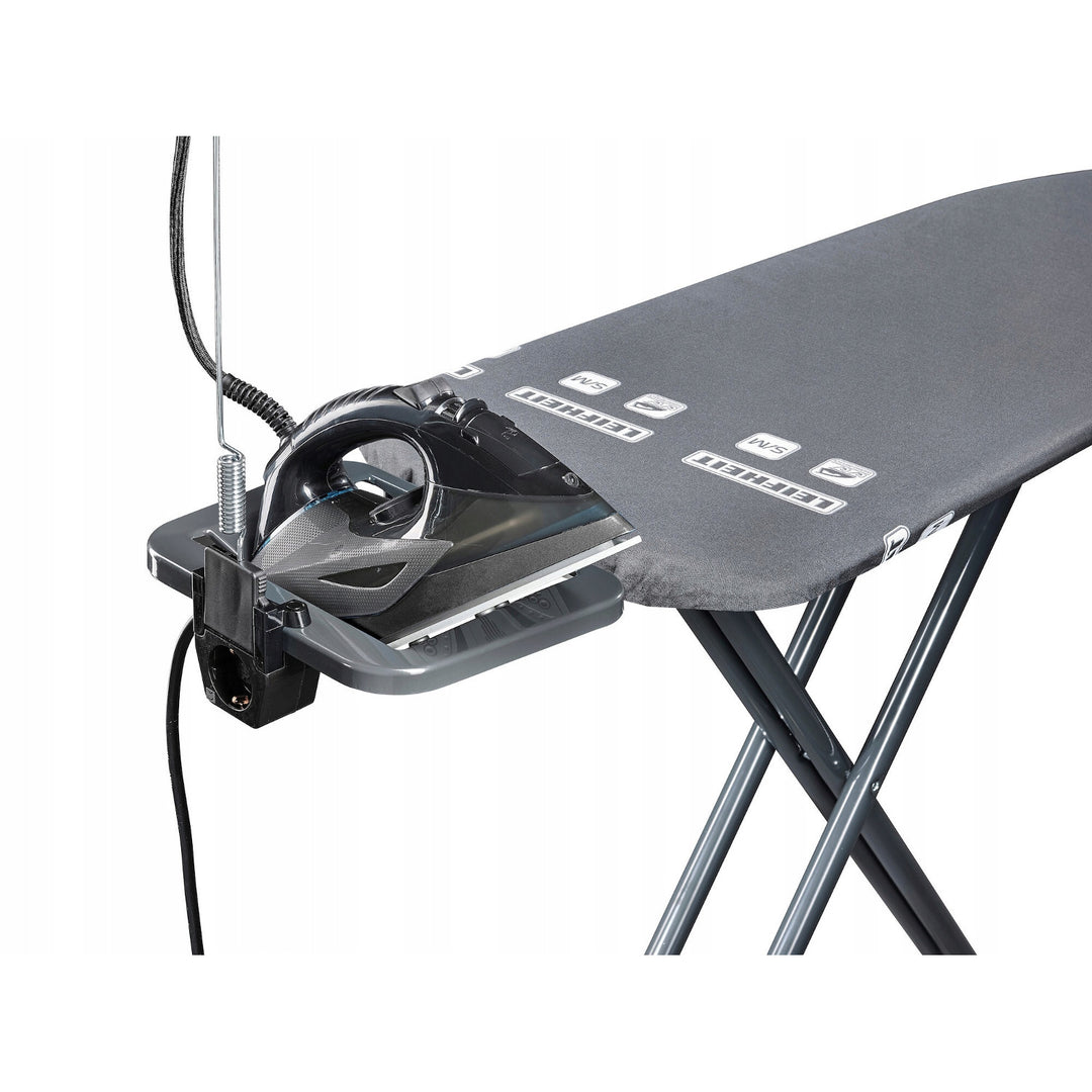 Дъска за гладене Leifheit Air Board M Black Plus, отразява топлината и парата, регулиране на височината, 72485