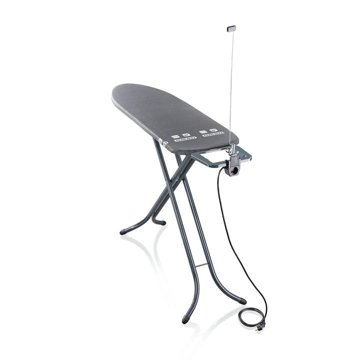Дъска за гладене Leifheit Air Board M Black Plus, отразява топлината и парата, регулиране на височината, 72485
