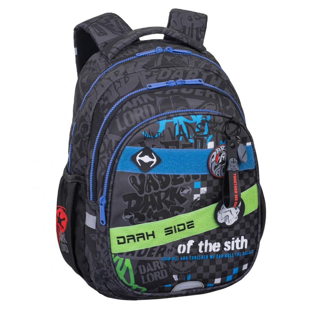 Училищен комплект „Star Wars Coolpack“, раница „Jerry“ с 3 отделения (15") с анатомично оформена гръбна част и регулируеми презрамки, както и пенал „Jumper 3“ с принадлежности