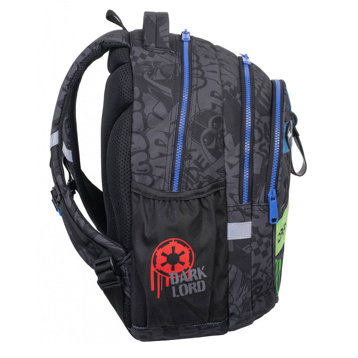 Училищен комплект „Star Wars Coolpack“, раница „Jerry“ с 3 отделения (15") с анатомично оформена гръбна част и регулируеми презрамки, както и пенал „Jumper 3“ с принадлежности