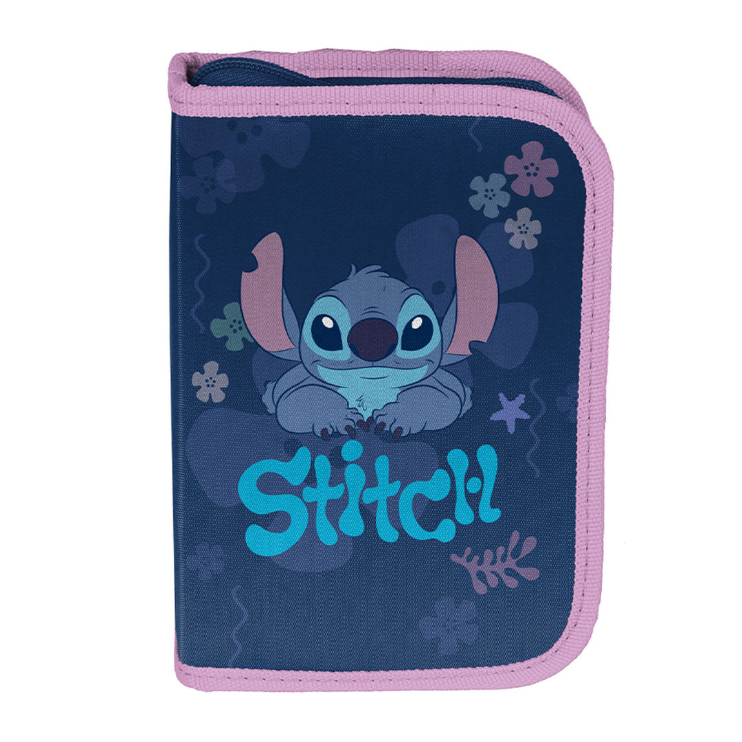 Училищен комплект „Stitch Paso“, раница с две отделения, светлоотражателни елементи и подсилена гръбна част, пенал без принадлежности и с дръжки за прибори, торба за обувки, която може да се носи на гърба, DS26XX