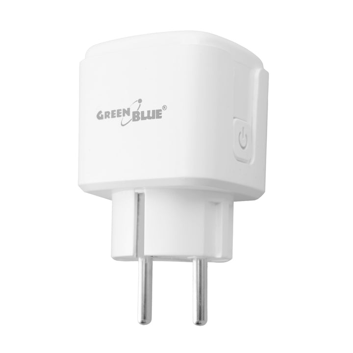 Дистанционно управляема WiFi контактна кутия GreenBlue, Android/iOS/Alexa/Google Home, таймер, ватомер, макс. 16 A/3840 W, GB735 W, 2 броя