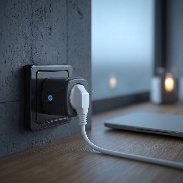 Дистанционно управляема WiFi контактна кутия GreenBlue, Android/iOS/Alexa/Google Home, таймер, ватомер, макс. 16 A/3840 W, GB735 B, 2 броя