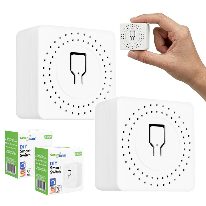 Вграден WiFi предавател GreenBlue, Android/iOS/Alexa/Google Home, 100–240 V променливо напрежение, 50/60 Hz, макс. 16 A, за LED 150 W, GB739, 2 броя