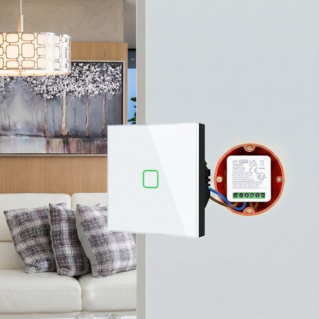 Вграден WiFi релеен модул GreenBlue, Android/iOS/Alexa/Google Home, 100–240 V променливо напрежение, 50/60 Hz, макс. 16 A, за LED 150 W, GB739, 4 броя