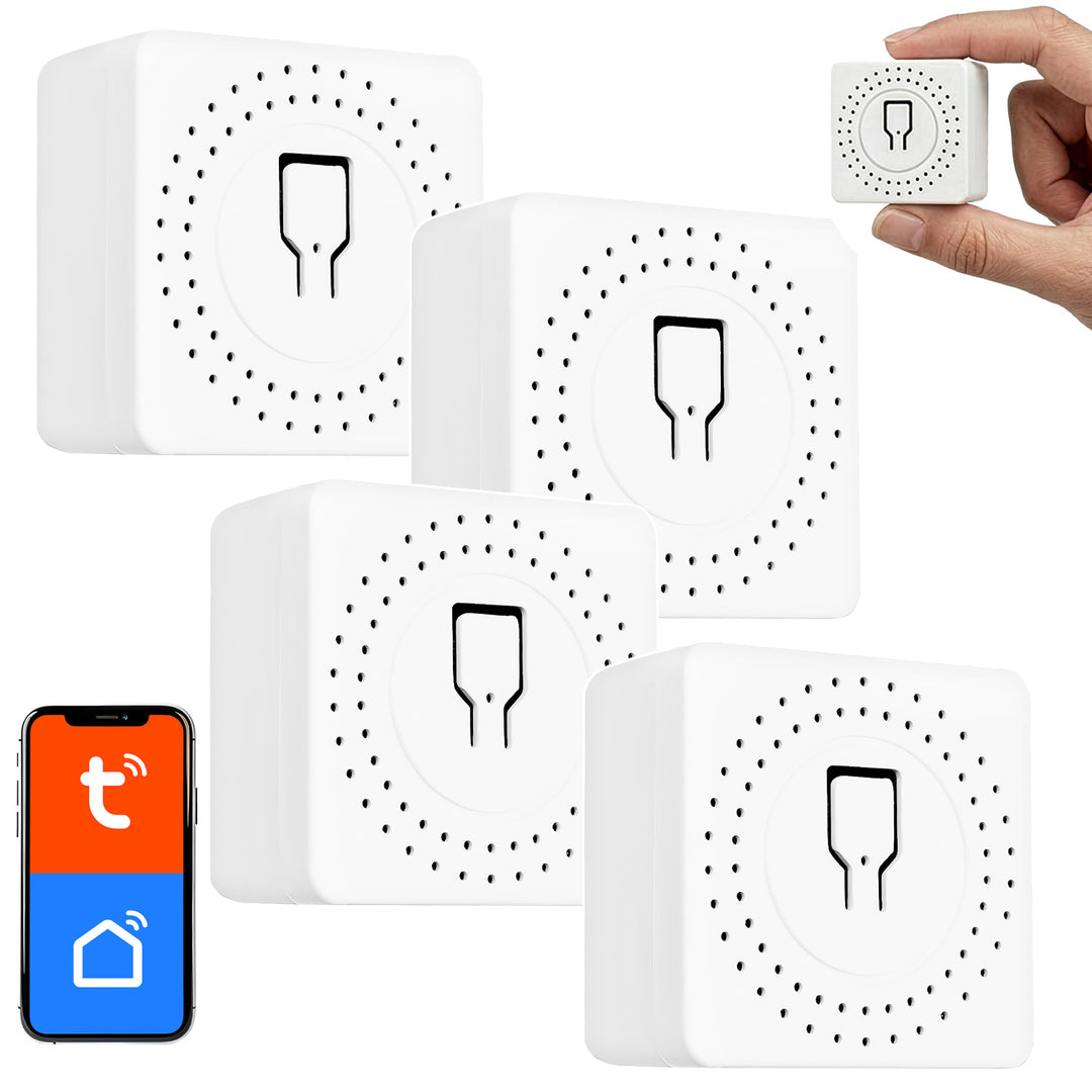 Вграден WiFi релеен модул GreenBlue, Android/iOS/Alexa/Google Home, 100–240 V променливо напрежение, 50/60 Hz, макс. 16 A, за LED 150 W, GB739, 4 броя