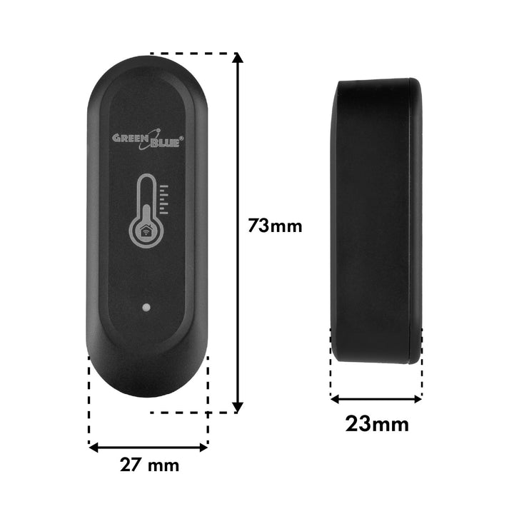 Външен WiFi сензор за температура и влажност GreenBlue, Android/iOS, 3,0 V DC, LR03x2, IP65, GB741, 2 броя