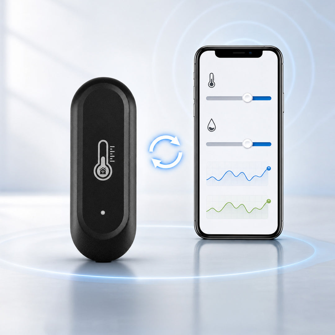 Външен WiFi сензор за температура и влажност GreenBlue, Android/iOS, 3,0 V DC, LR03x2, IP65, GB741, 2 броя