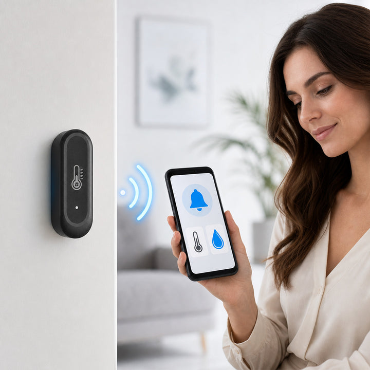Външен WiFi сензор за температура и влажност GreenBlue, Android/iOS, 3,0 V DC, LR03x2, IP65, GB741, 2 броя