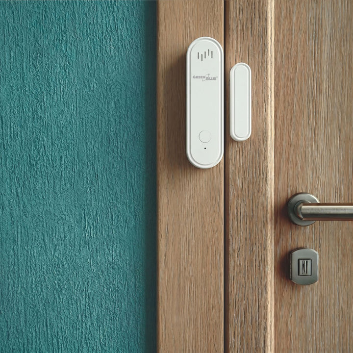Безжичен релеен датчик / датчик за отваряне WiFi GreenBlue, Android/iOS, за врати / прозорци, 3,0 V DC, LR03x2, с аларма, GB478, 2 комплекта