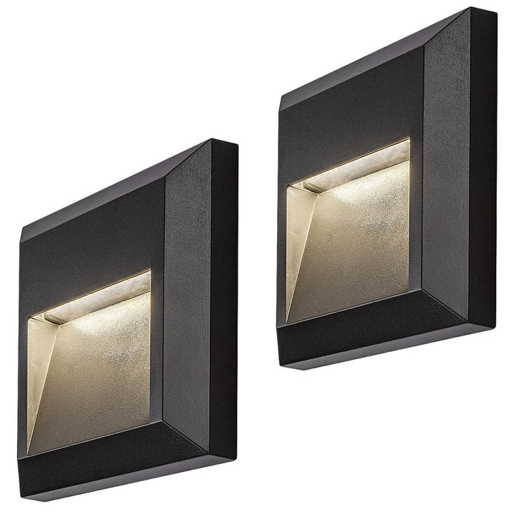 Лампа Rabalux, стенна, за външно осветление, LED 4 W, антрацит, Trento, 2 броя
