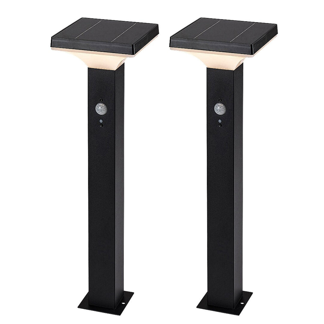 Лампа Rabalux, външна, слънчева, стояща, LED 4 W, IP44, черна, Geleen, 2 броя