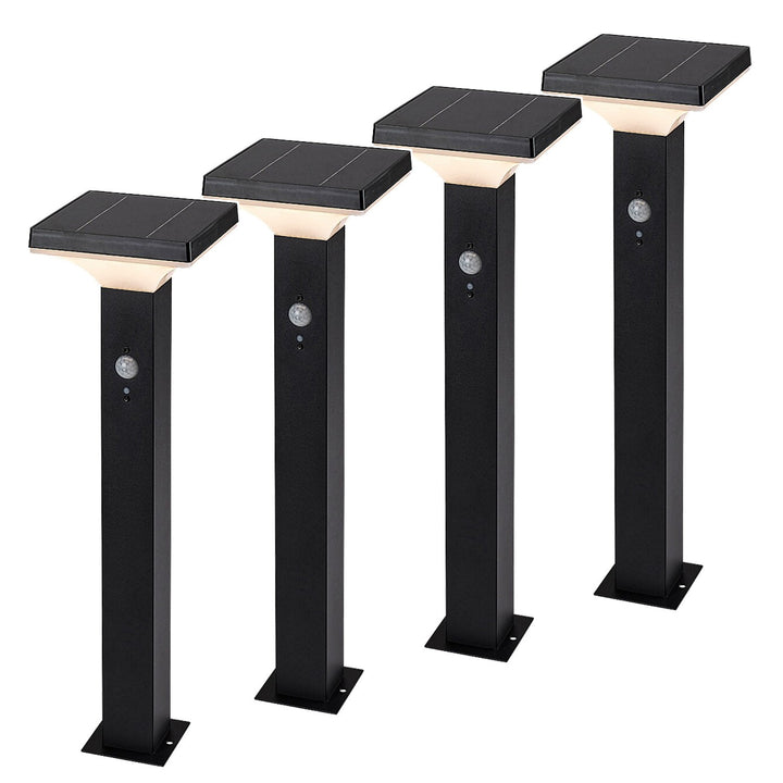 Лампа Rabalux, външна, слънчева, стояща, LED 4 W, IP44, черна, Geleen, 4 броя