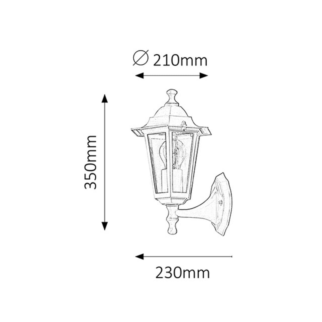 Стенна лампа Rabalux, за външна употреба, IP43, E27, макс. 60 W, бяла, Velence, 2 броя