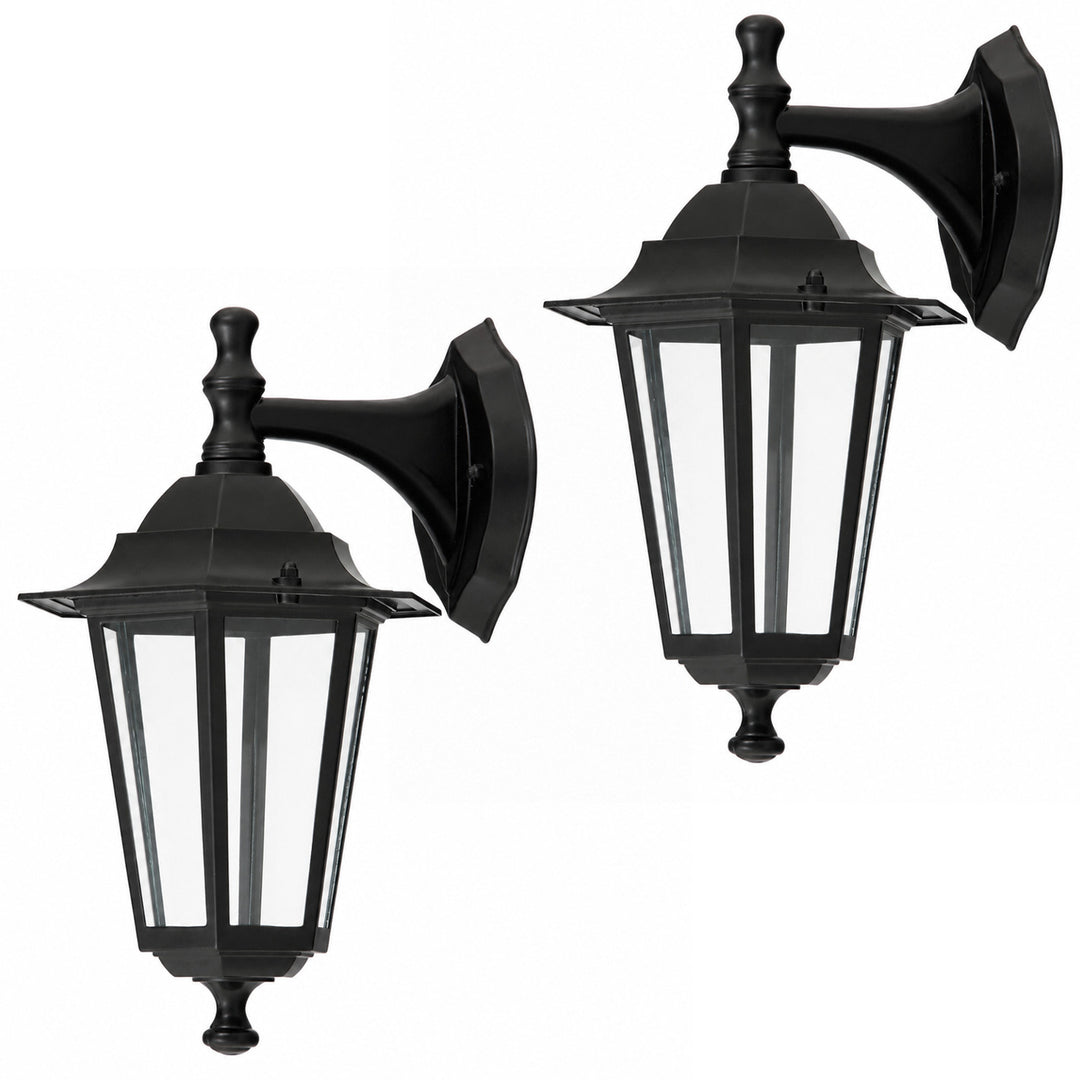 Стенна лампа Rabalux, за външна употреба, IP43, E27, макс. 60 W, черна, Velence, 2 броя