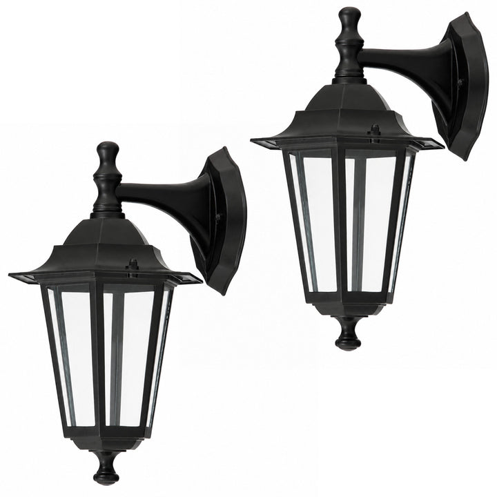 Стенна лампа Rabalux, за външна употреба, IP43, E27, макс. 60 W, черна, Velence, 2 броя
