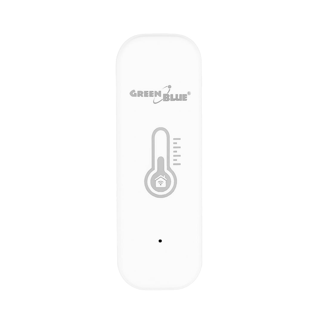 WiFi сензор за температура и влажност GreenBlue, Android/iOS/Alexa/Google Home, 3,0 V DC, LR03x2, GB737 – 2 броя + 4 алкални батерии AAA Varta Industrial 4003