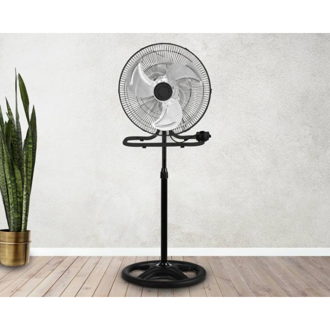 Стоящ вентилатор LTC, 18", черен, с регулируема височина, мощност 50 W, LXWT04C