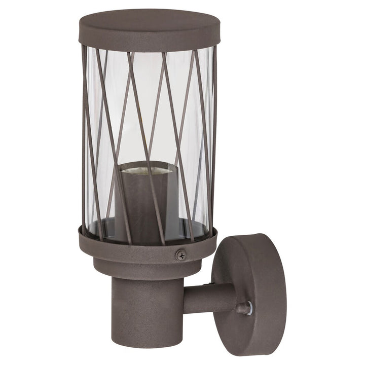 Външна стенна лампа Rabalux Budapest, IP44, цвят кафяво, цокъл E27, макс. 40 W, 8888
