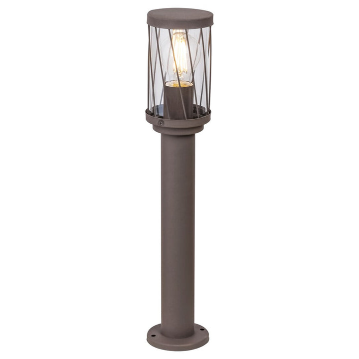 Градинска стояща лампа Rabalux Budapest, IP44, цвят кафяв, цокъл E27, макс. 40 W, 8889