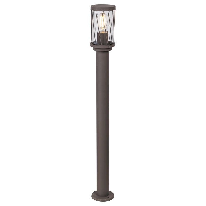 Градинска стояща лампа Rabalux Budapest, IP44, цвят кафяв, цокъл E27, макс. 40 W, 8890