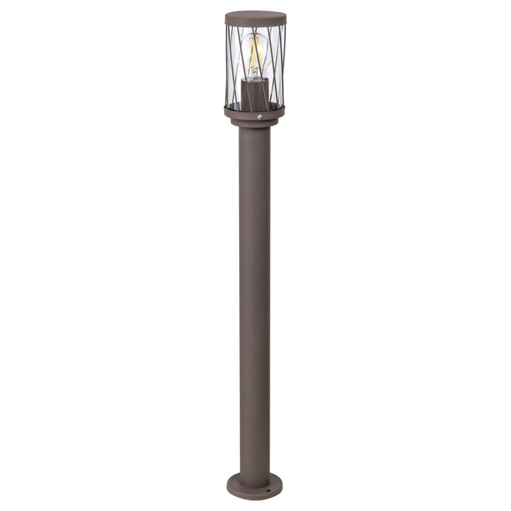 Градинска стояща лампа Rabalux Budapest, IP44, цвят кафяв, цокъл E27, макс. 40 W, 8890