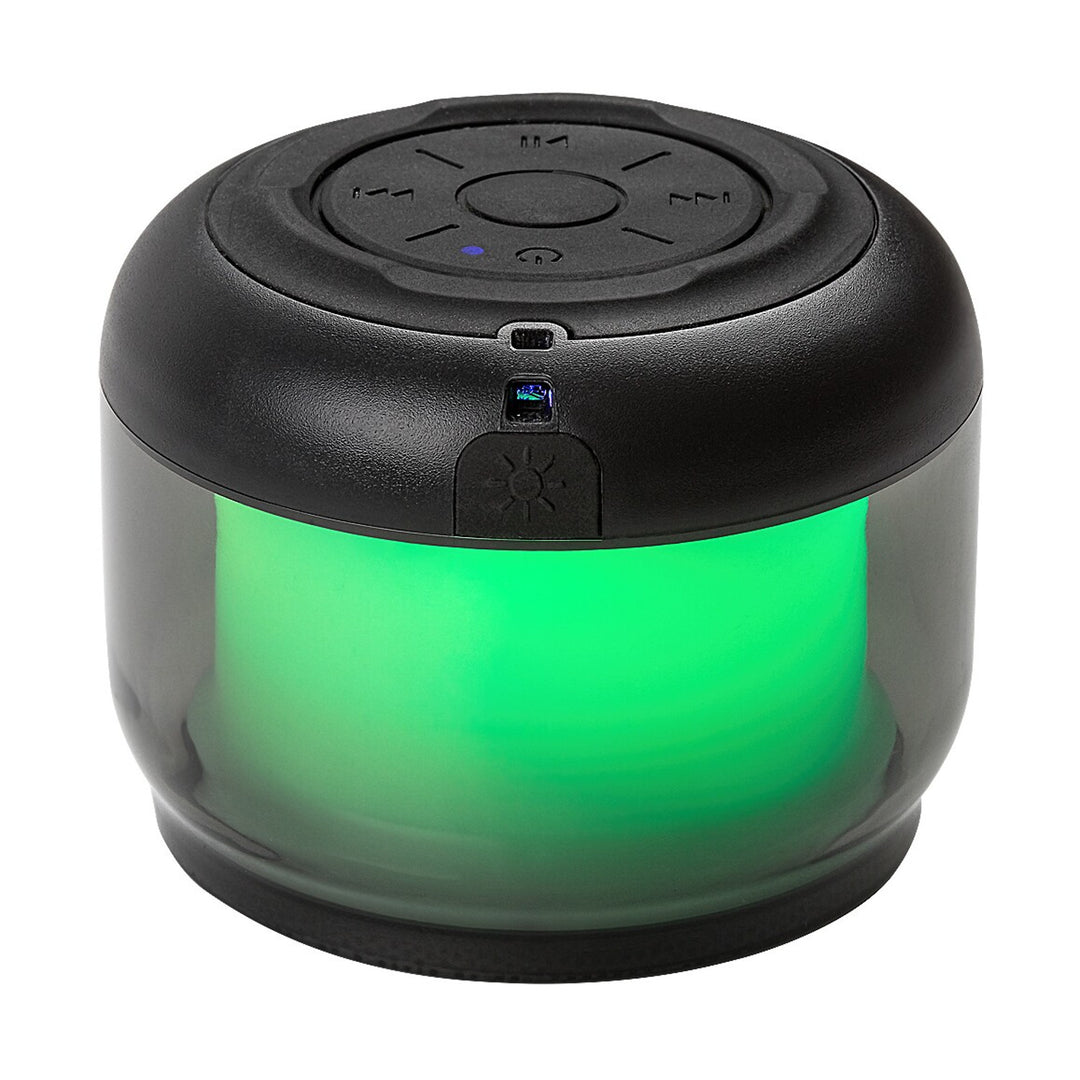 Настолна лампа Rabalux Radelia, Bluetooth високоговорител, RGB, черна, IP20, акумулатор, 76110