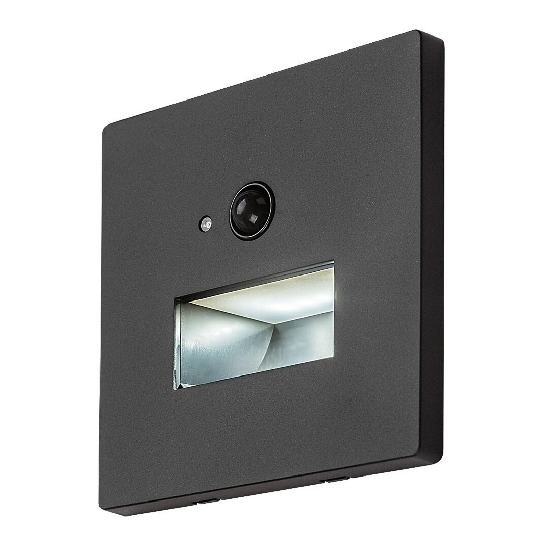 Лампа Lunca LED 1 W IP20, черна, 3000, 4500, 6500 K, датчик за движение, датчик за осветеност, 77197
