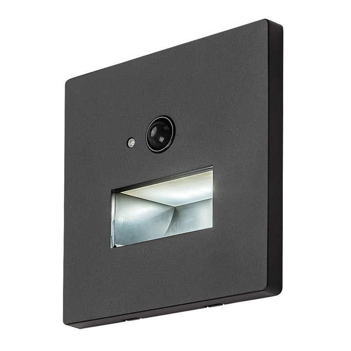 Лампа Lunca LED 1 W IP20, черна, 3000, 4500, 6500 K, датчик за движение, датчик за осветеност, 77197