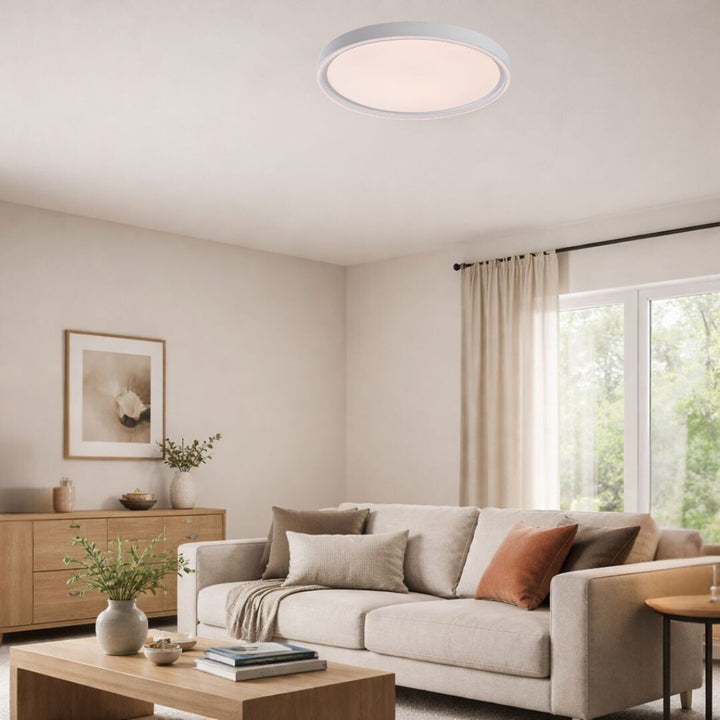 Таванна лампа Rabalux Zerina, 54 W, IP40, бяла, 3000–6500 K, функция за запаметяване, с дистанционно управление, функция за таймер, ефект на нощна лампа, 75087