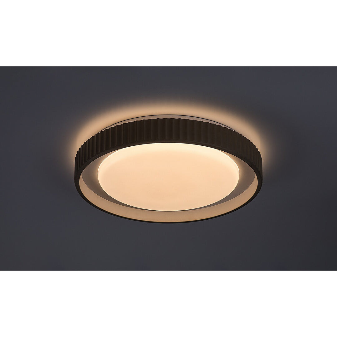 Лампа Pastello LED 48 W IP20, сиво-бежова, 3000–6500 K, функция за запаметяване с дистанционно управление, функция за таймер, ефект на нощна лампа, 71345