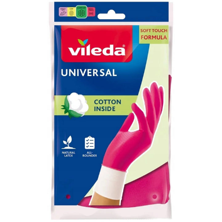 Комплект с плоска мъпа Ultramax + ръкавици Universal + гъби за миене Glitzi (2 бр.) Vileda, Система за изцеждане без допир, Два вида влакна, 177453