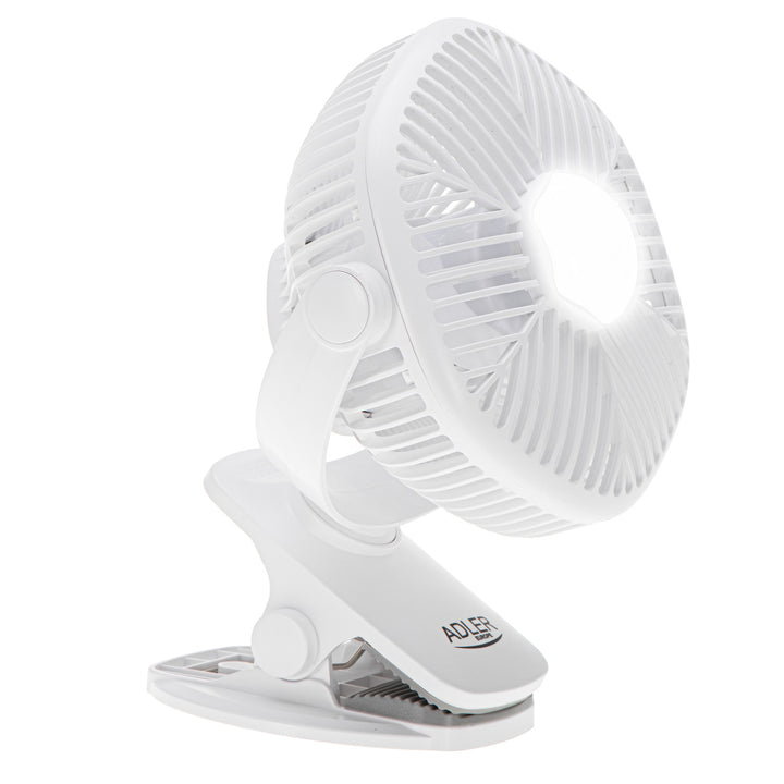 Акумулаторен вентилатор 5"/12,7 см с клипс – USB / LED, AD 7335, Adler