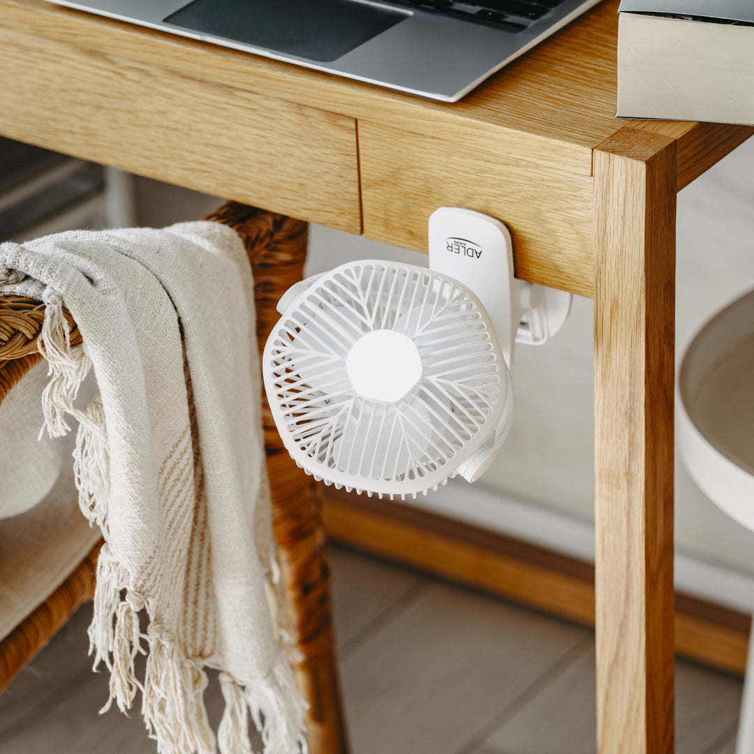 Акумулаторен вентилатор 5"/12,7 см с клипс – USB / LED, AD 7335, Adler