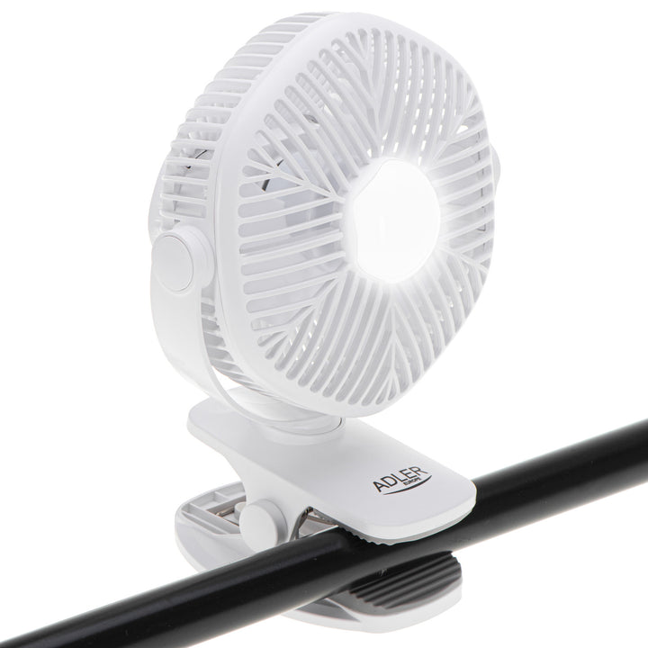 Акумулаторен вентилатор 5"/12,7 см с клипс – USB / LED, AD 7335, Adler