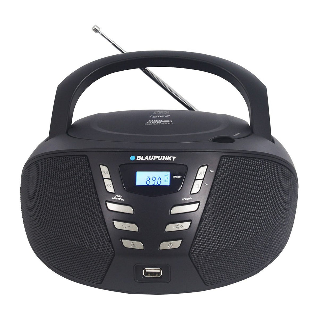 Бумбокс Blaupunkt, CD/MP3/USB/AUX, LCD дисплей, функция за будилник, FM тунер, BB7BK