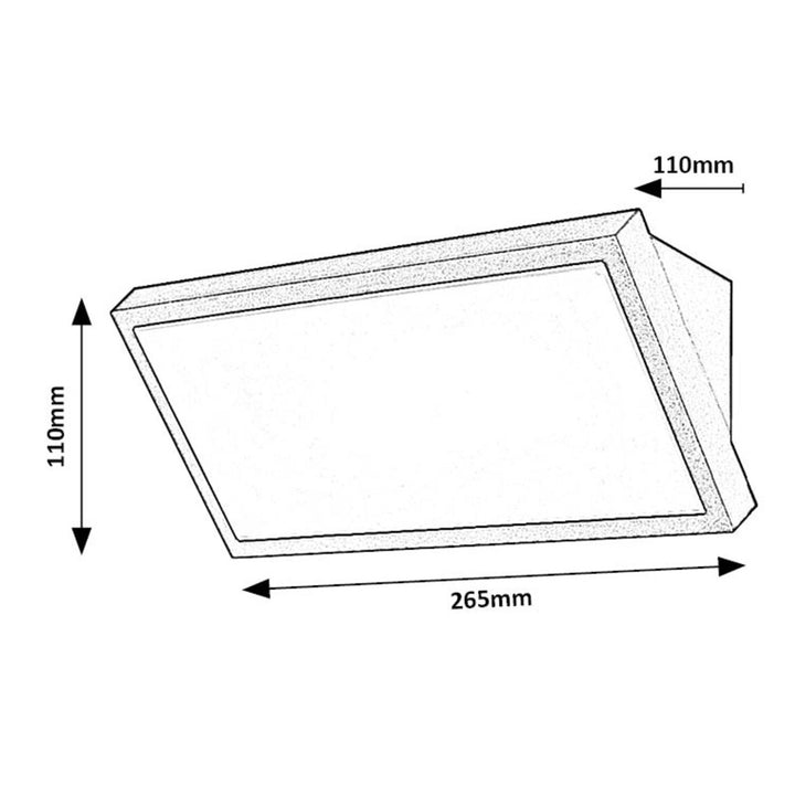 Лампа Rabalux Rapla2 LED 18 W, черна, IP65, енергиен клас F, регулиране на цветовата температура 2700, 4000, 6500 K, 77150, 2 броя