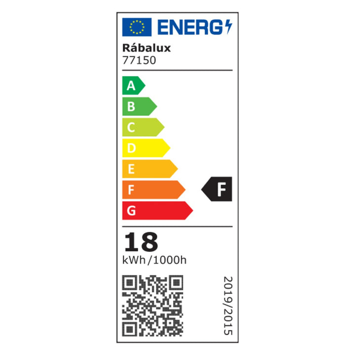 Лампа Rabalux Rapla2 LED 18 W, черна, IP65, енергиен клас F, регулиране на цветовата температура 2700, 4000, 6500 K, 77150, 2 броя