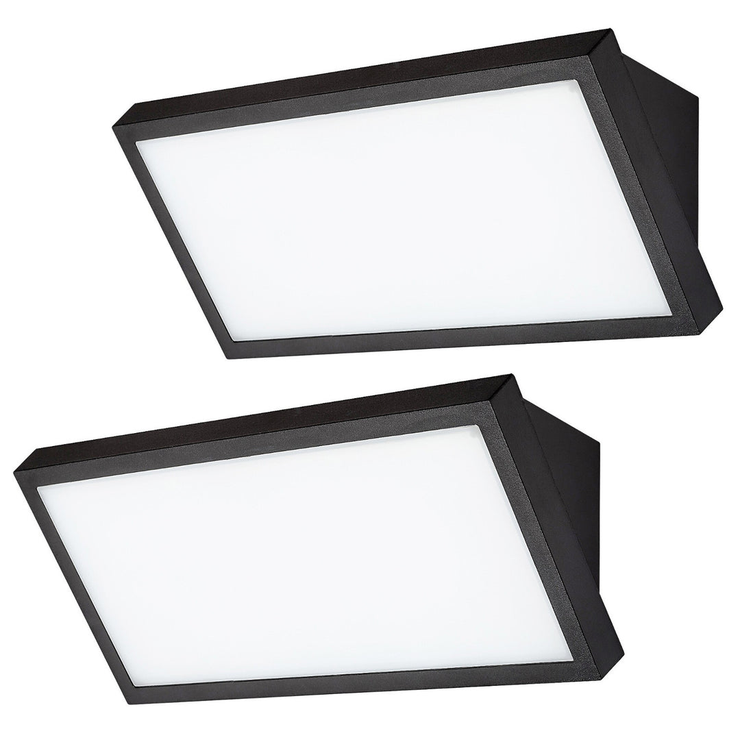Лампа Rabalux Rapla2 LED 18 W, черна, IP65, енергиен клас F, регулиране на цветовата температура 2700, 4000, 6500 K, 77150, 2 броя