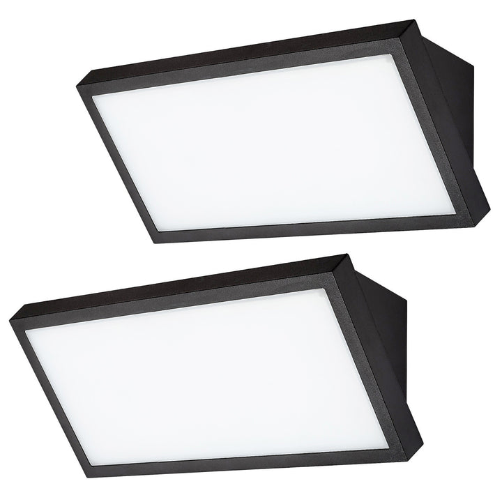 Лампа Rabalux Rapla2 LED 18 W, черна, IP65, енергиен клас F, регулиране на цветовата температура 2700, 4000, 6500 K, 77150, 2 броя