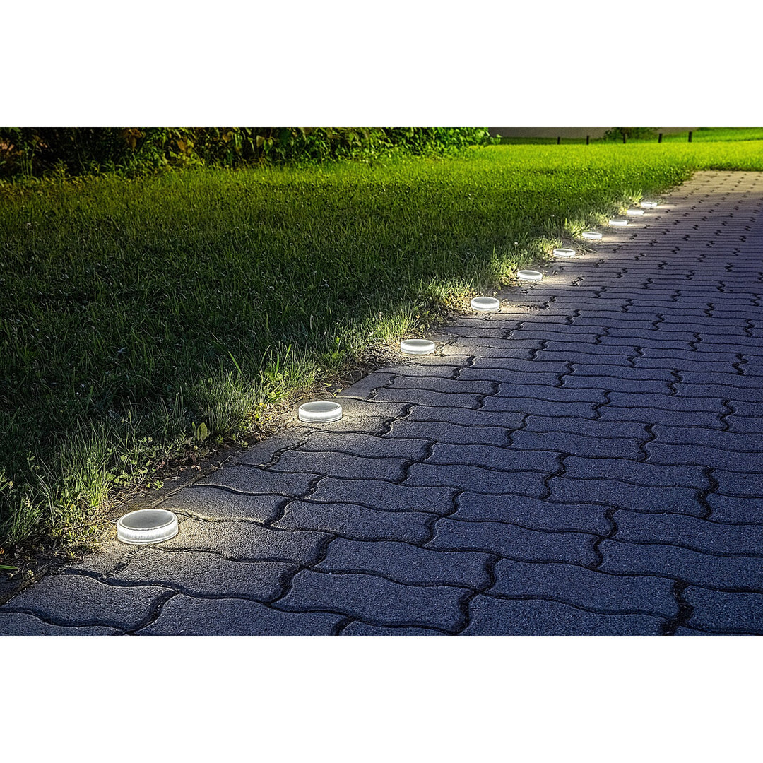 Слънчева лампа Trillo LED 0,3 W, сензор за сумрак, прозрачен цвят, IP65, K 4000, 77175, 4 броя